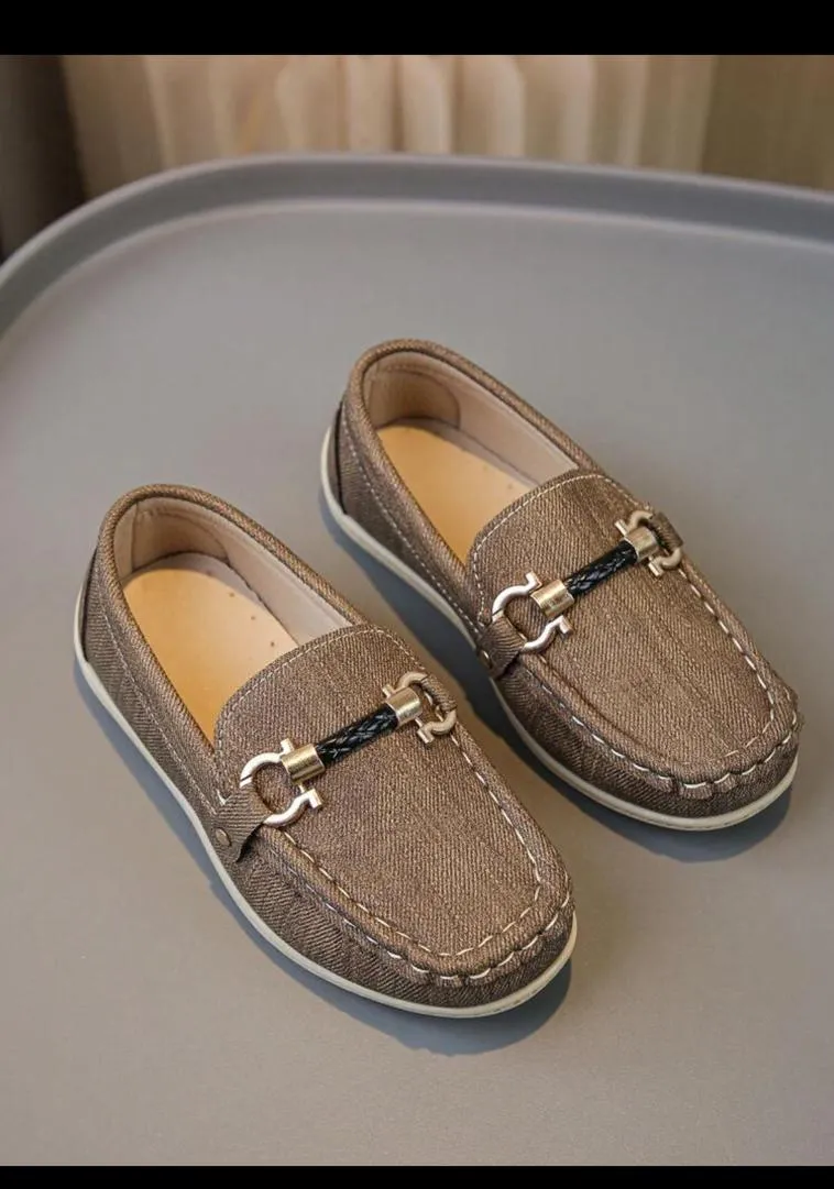 Fashionable Boy Slip-On Loafers, Suitable For All Seasons, Casual, Comfortable, Versatile And Flat