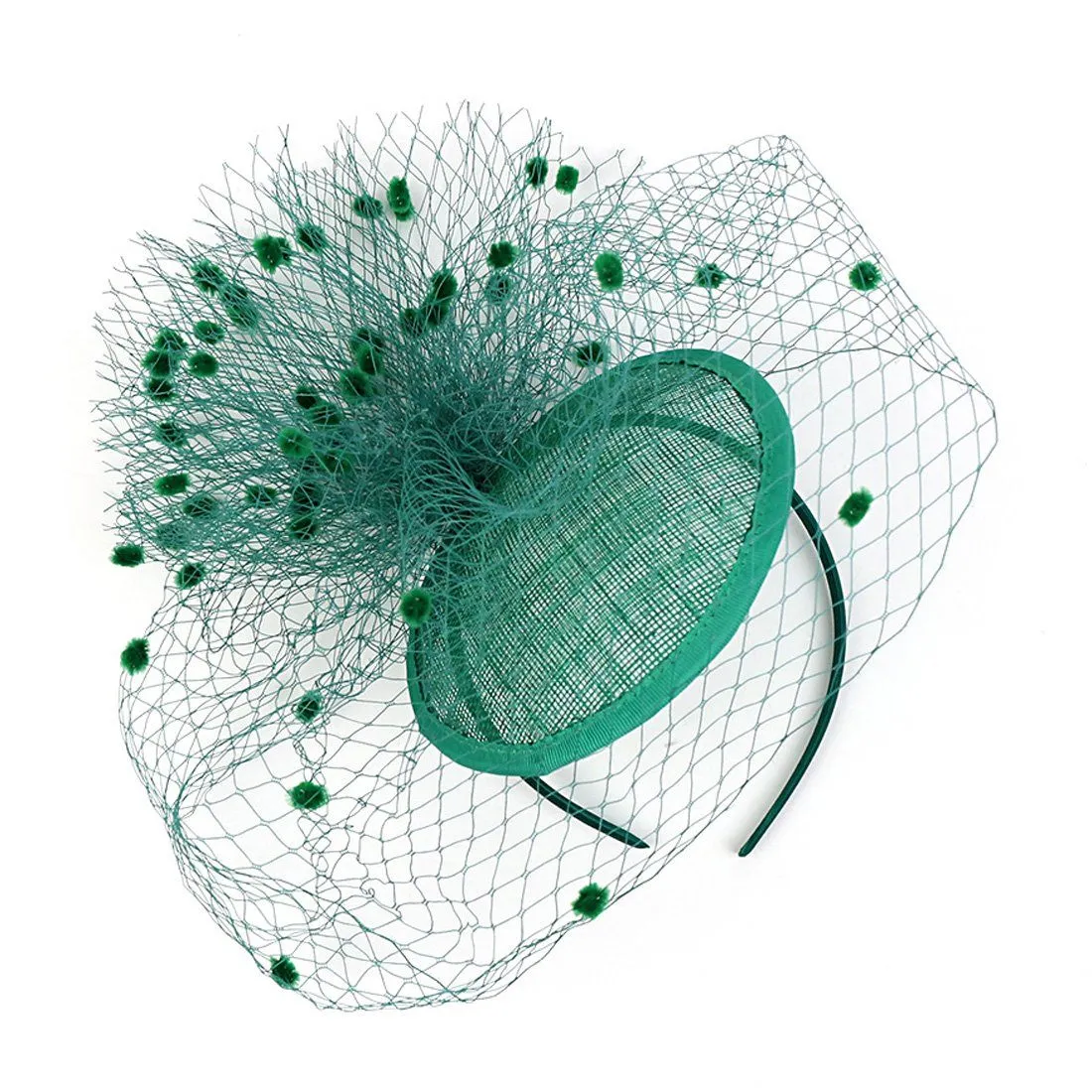 Feather Mesh Net Veil Party Fascinator Hat Flower Derby Hat Clip and Hairband