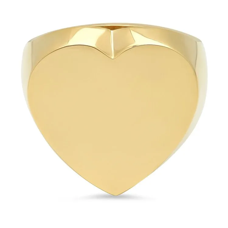 Flat Heart Surface Ring