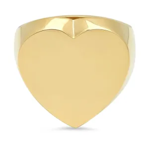 Flat Heart Surface Ring