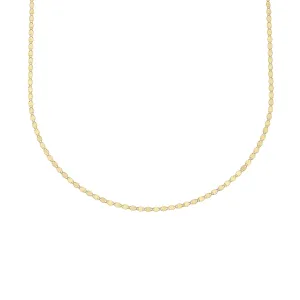 Flat Oval Disc Chain Necklace & Bracelet