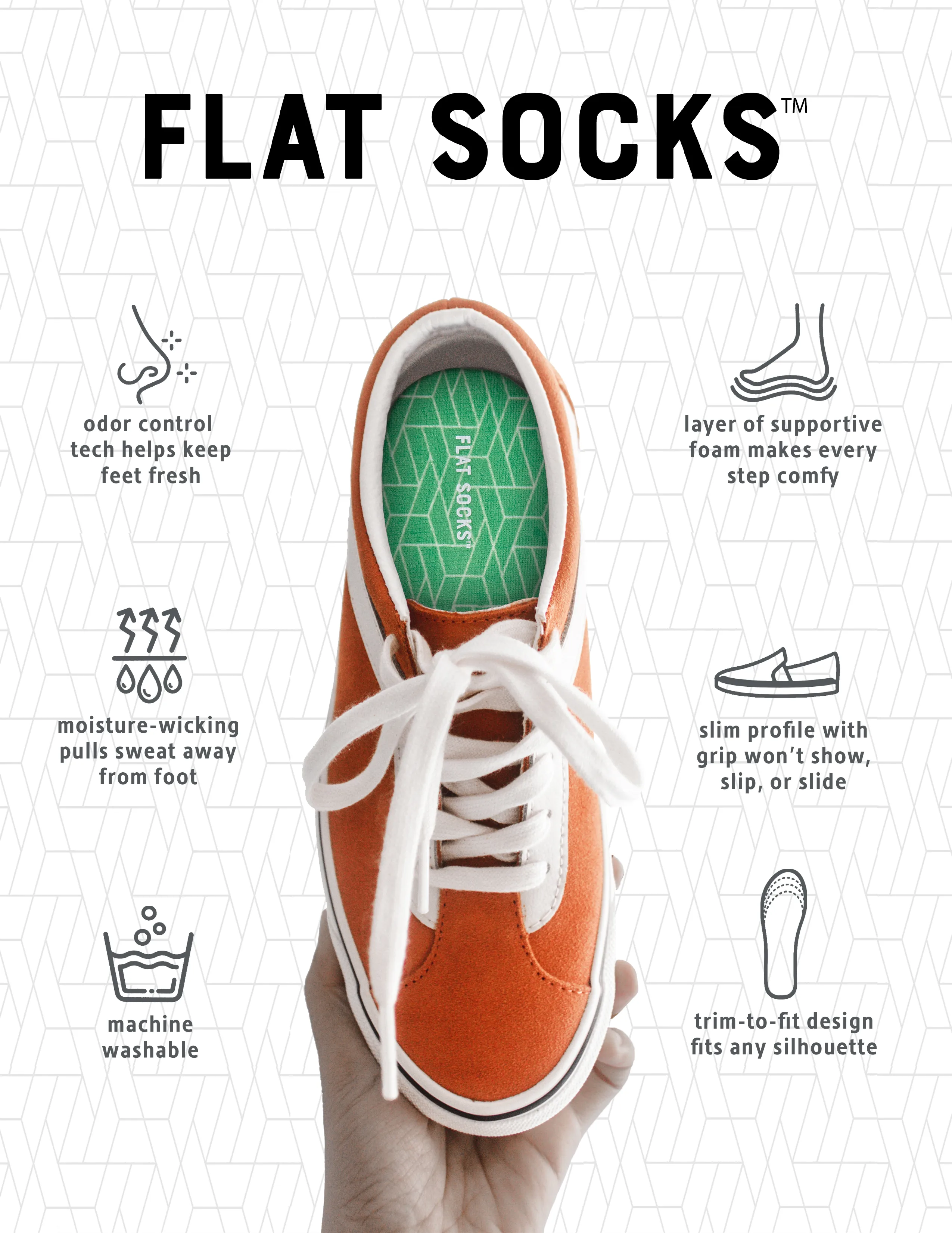 Flat Socks -- Several Patterns!