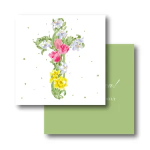 Floral Cross Calling Card