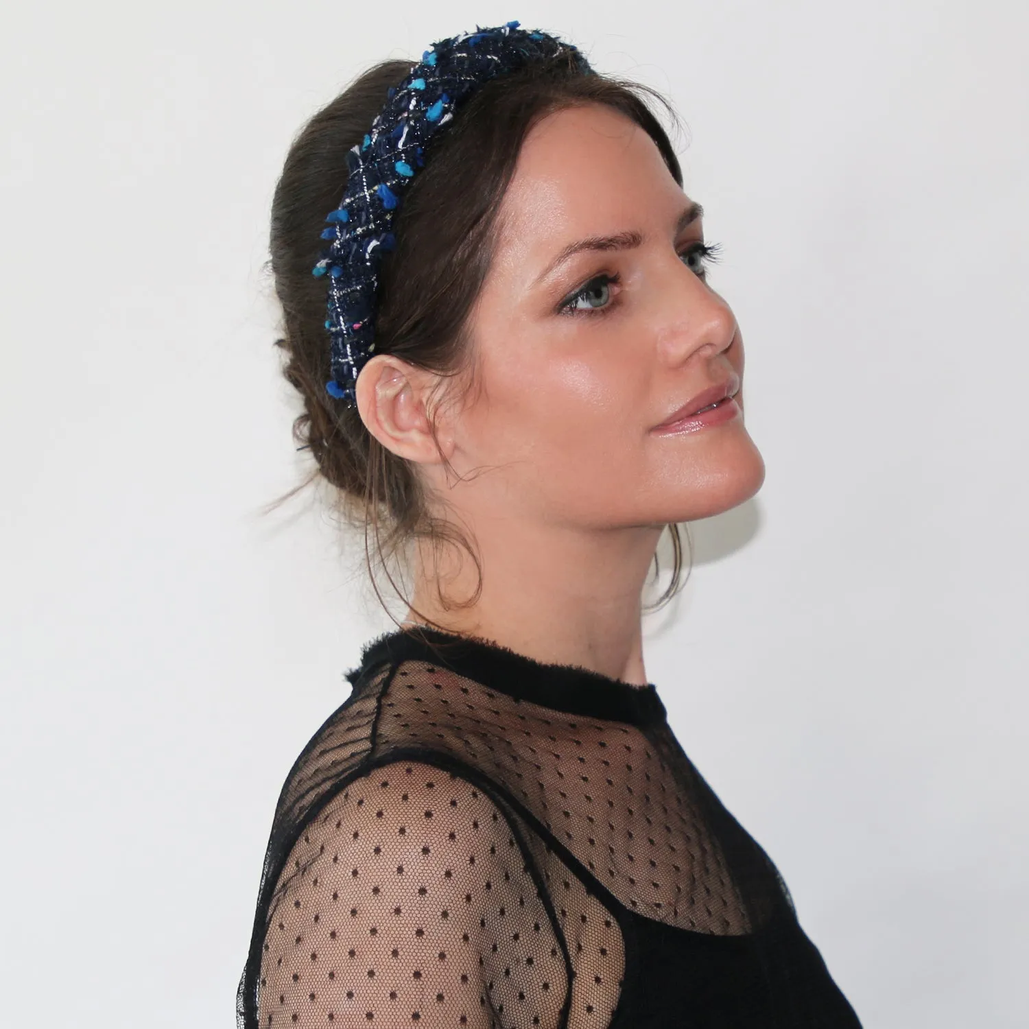 Frayed Tweed Headband/ Multiple Colors