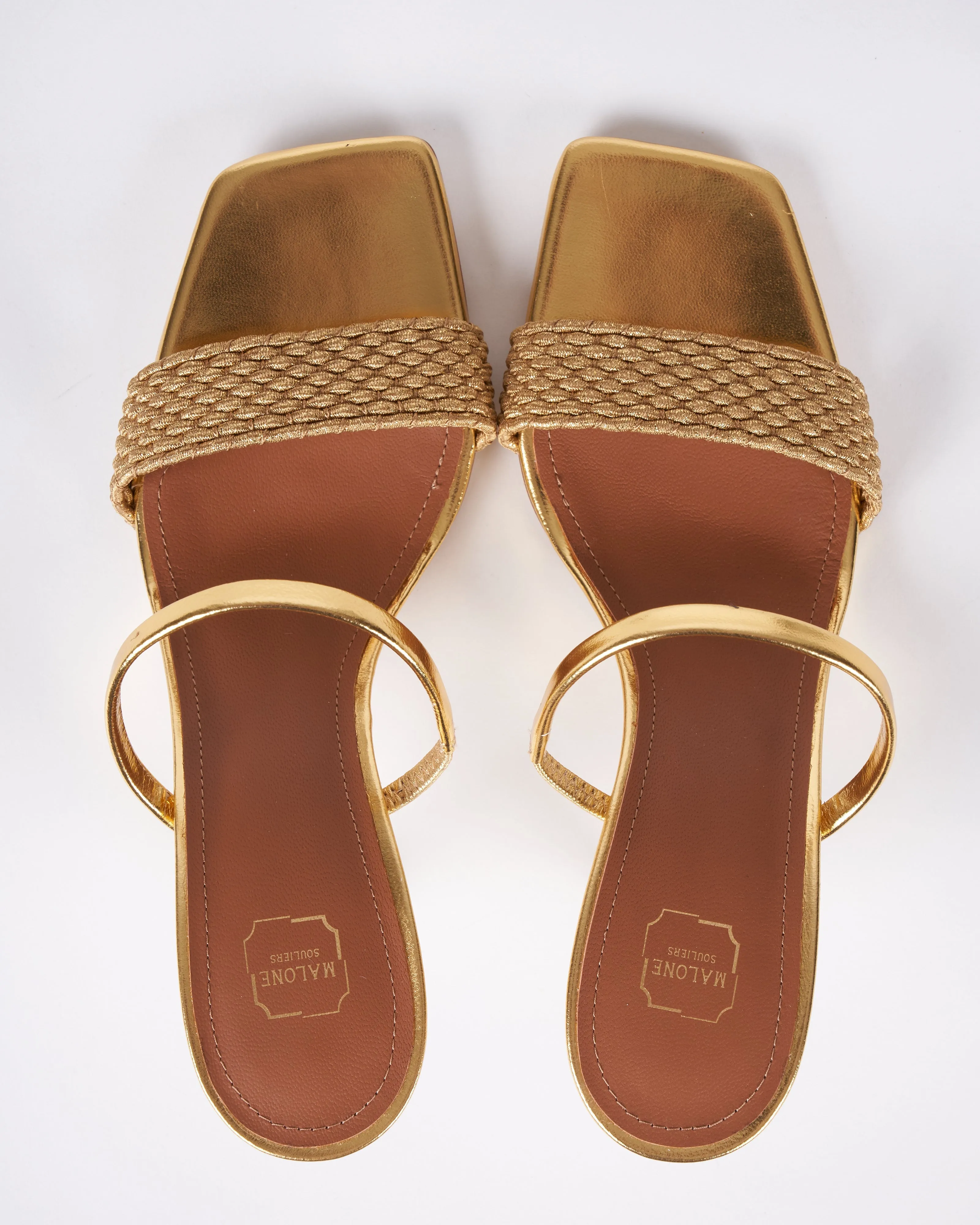 frida heel - gold/gold
