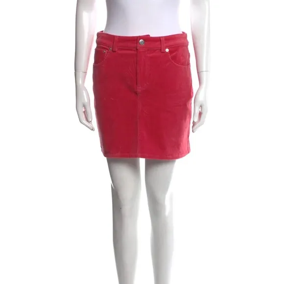 Ganni Corduroy Mini Pink Skirt. Size 4