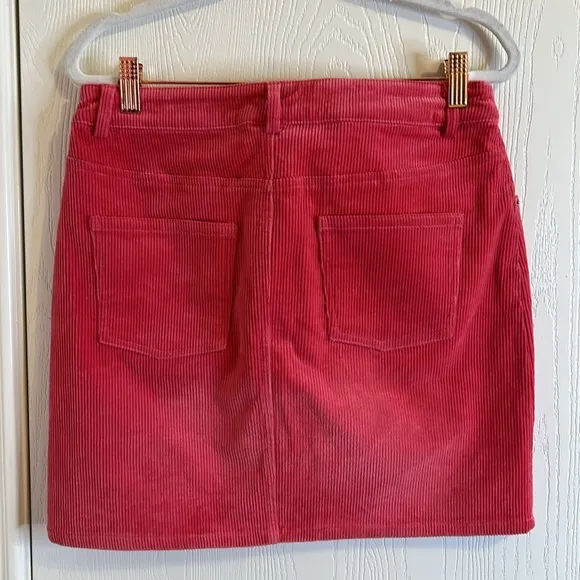 Ganni Corduroy Mini Pink Skirt. Size 4