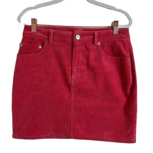 Ganni Corduroy Mini Pink Skirt. Size 4