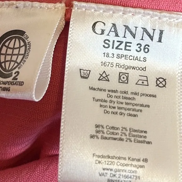Ganni Corduroy Mini Pink Skirt. Size 4