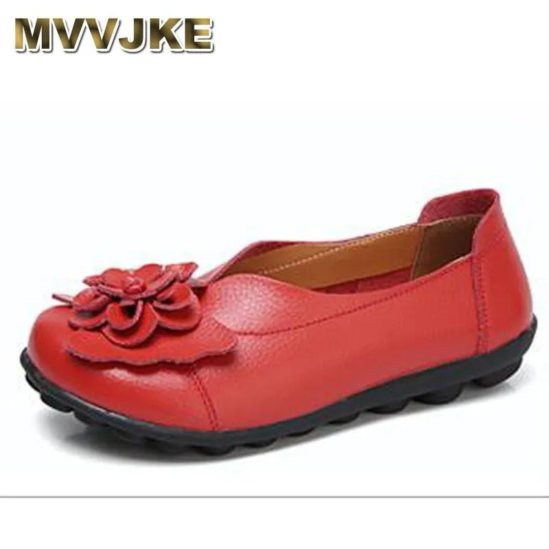 Genuine Leather Flat Shoes large size Loafers leisure shoe