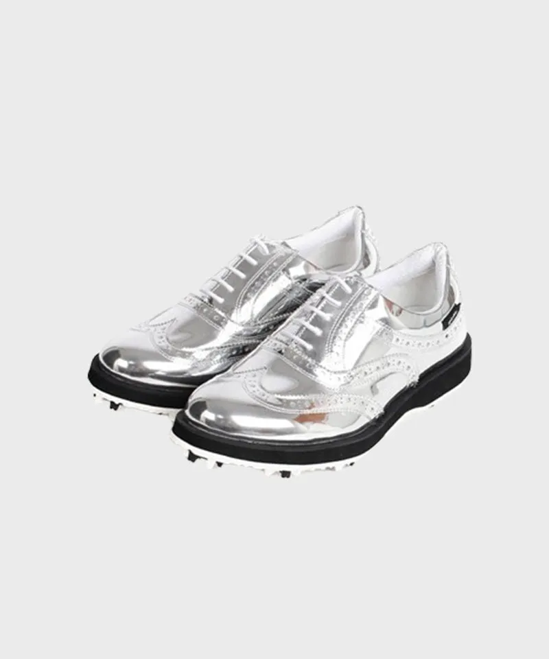 Giclee Unisex No.21 Premium Leather Golf Shoes - Silver