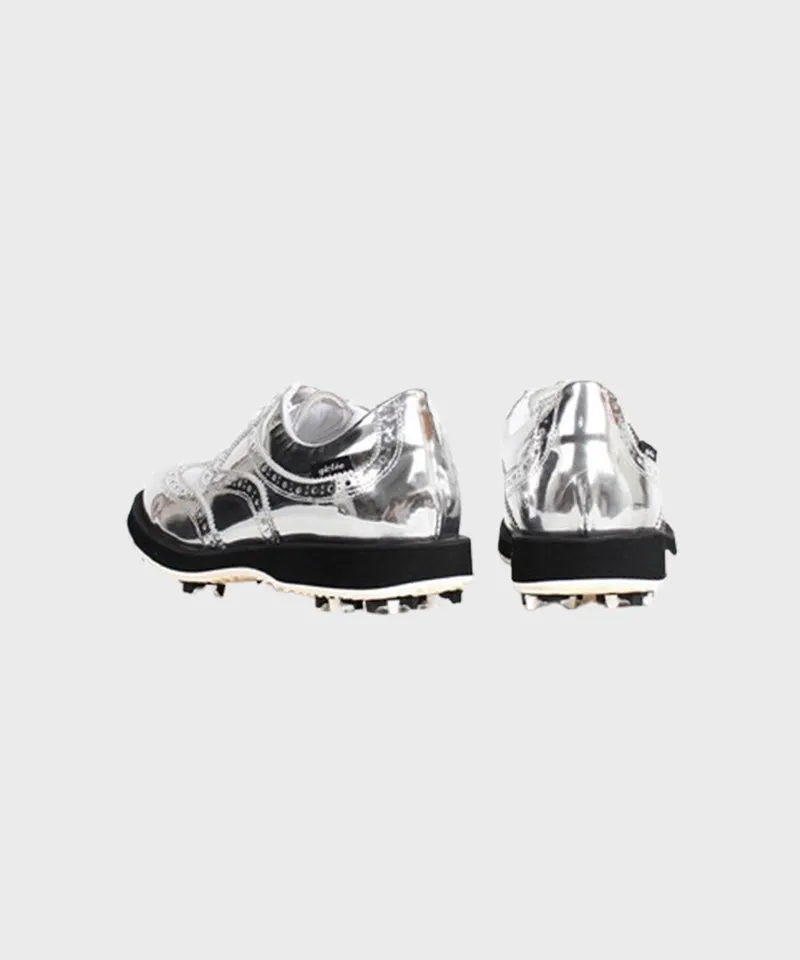 Giclee Unisex No.21 Premium Leather Golf Shoes - Silver