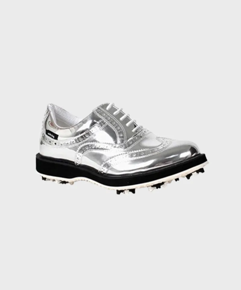 Giclee Unisex No.21 Premium Leather Golf Shoes - Silver