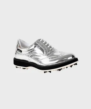 Giclee Unisex No.21 Premium Leather Golf Shoes - Silver