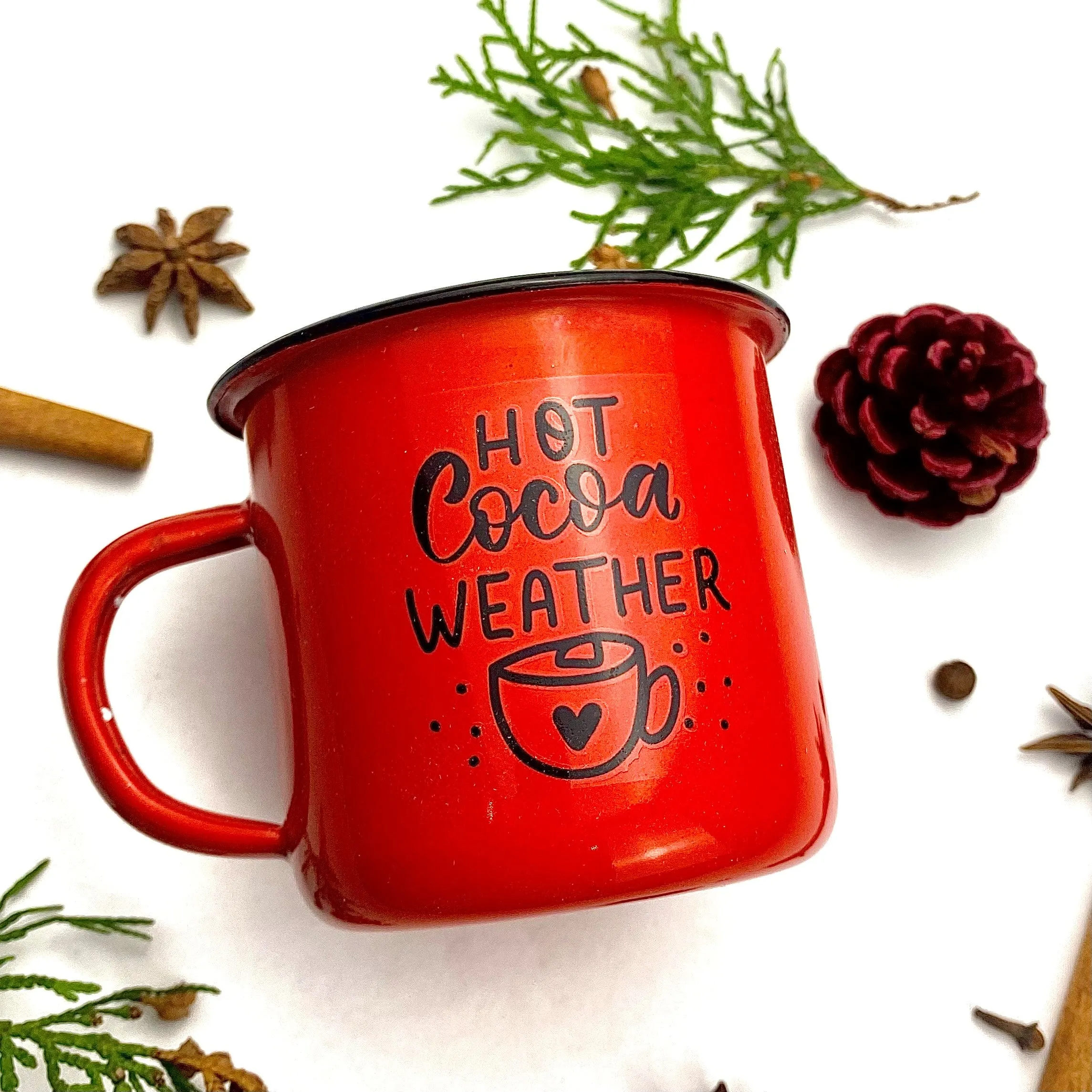 Gift Box "Campfire Cocoa" - Enamel Mug, Hot Chocolate