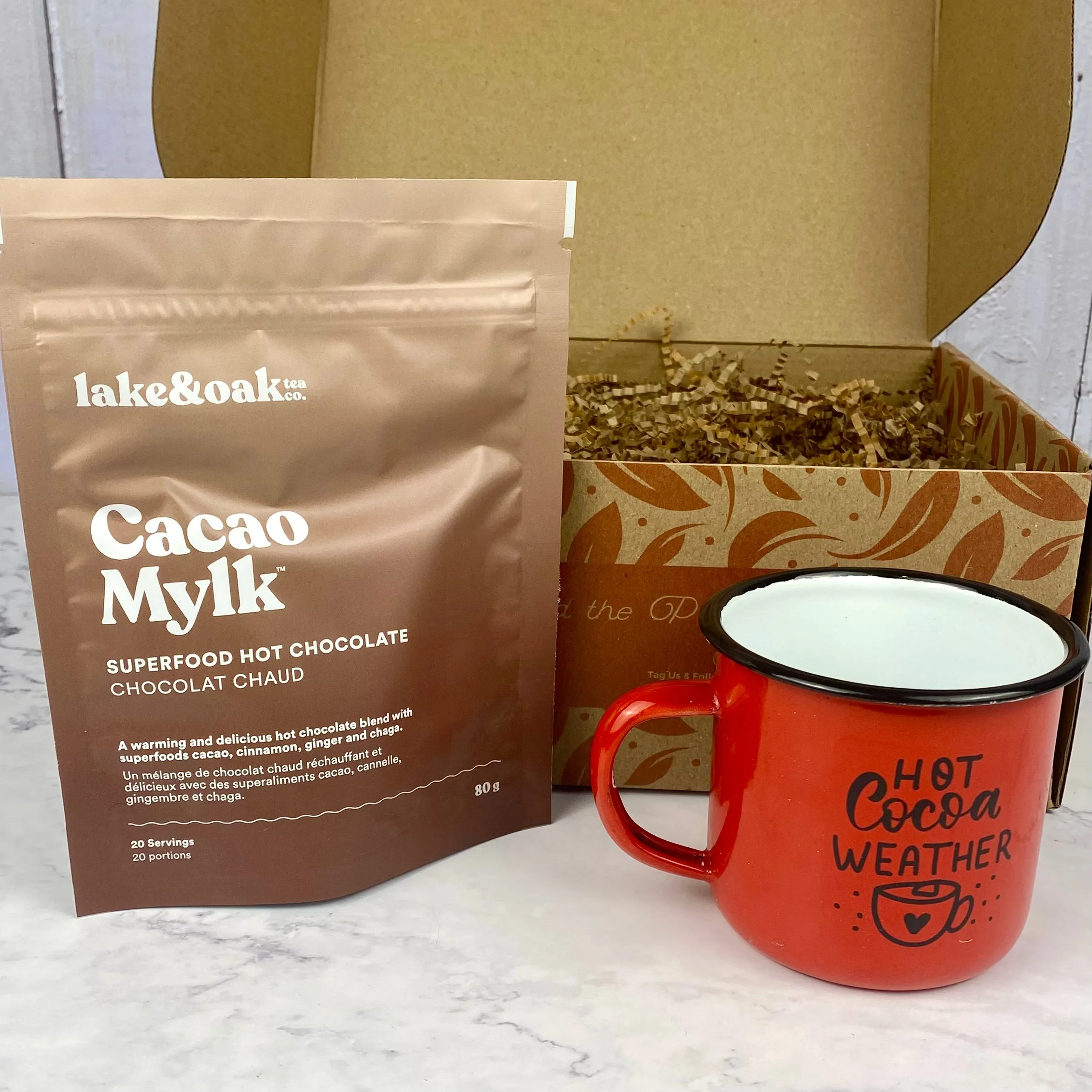 Gift Box "Campfire Cocoa" - Enamel Mug, Hot Chocolate