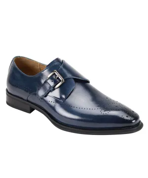 Giovanni Jeffery Monk Strap Dress Shoe - Blue