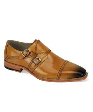 Giovanni Noel Monk Strap Dress Shoe - Scotch
