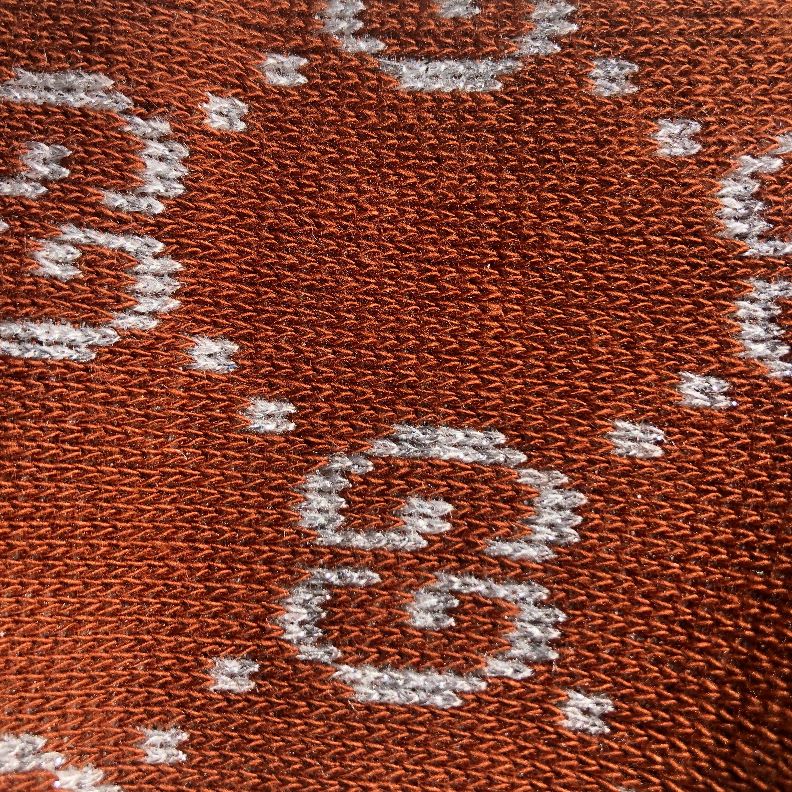 Gucci GG Ankle Socks in Brown with Silver Lamé Interlocking GG