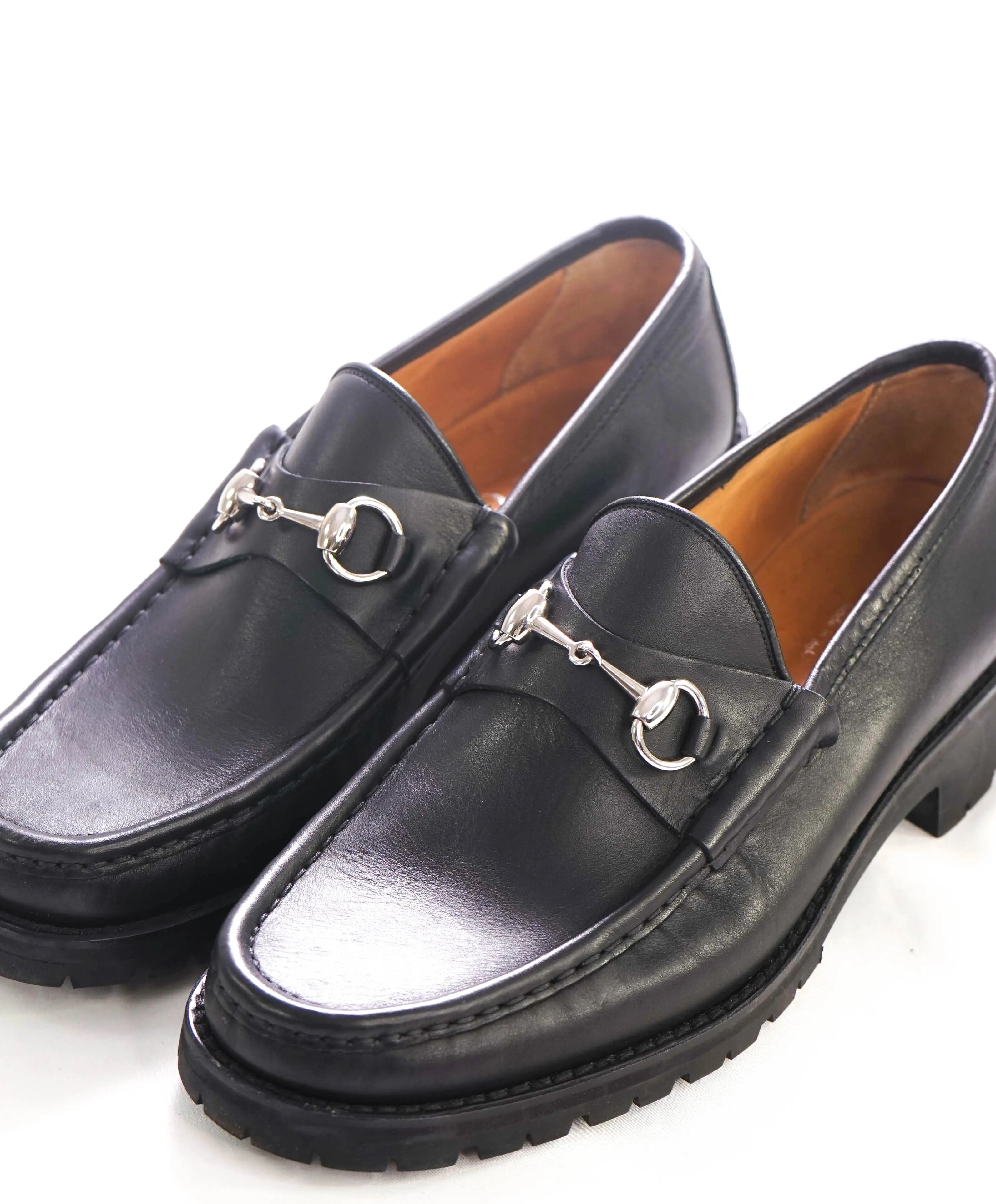 GUCCI - Horse-bit Loafers Black Iconic Style - 9.5US (9 G Stamped On Shoe)
