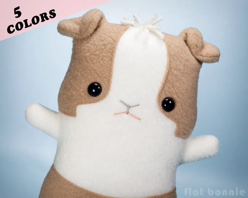 Guinea Pig stuffed animal plush -  2-tone - Flat Cavy - 5 Dutch style colors