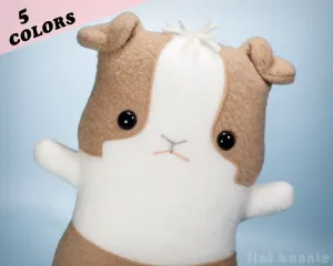 Guinea Pig stuffed animal plush -  2-tone - Flat Cavy - 5 Dutch style colors