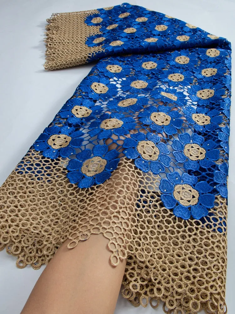 Guipure Cord Lace Fabric 2023 Latest African Lace Fabric High Quality Wedding Party Dress Material For Chic Dress Sew TY3282
