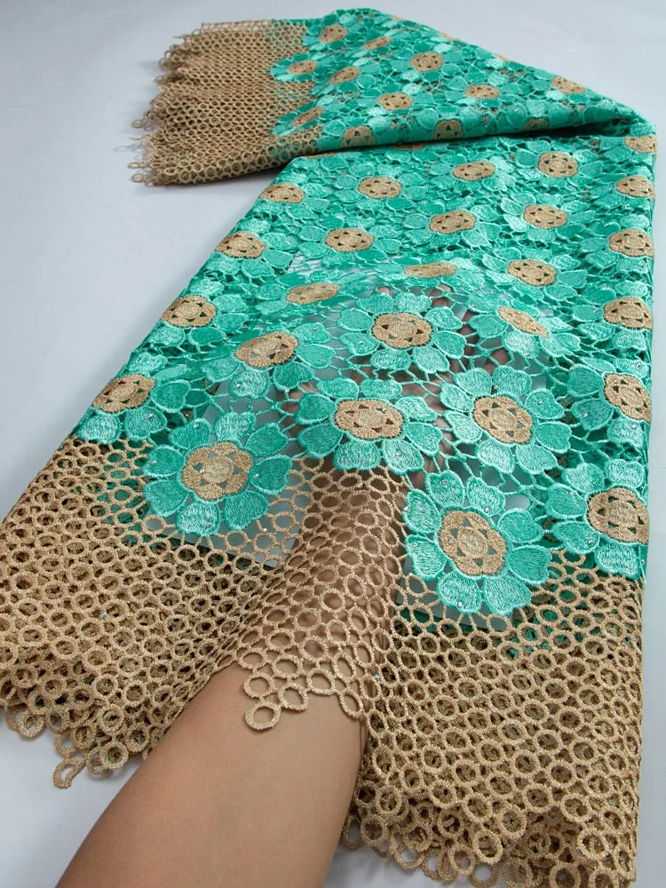Guipure Cord Lace Fabric 2023 Latest African Lace Fabric High Quality Wedding Party Dress Material For Chic Dress Sew TY3282