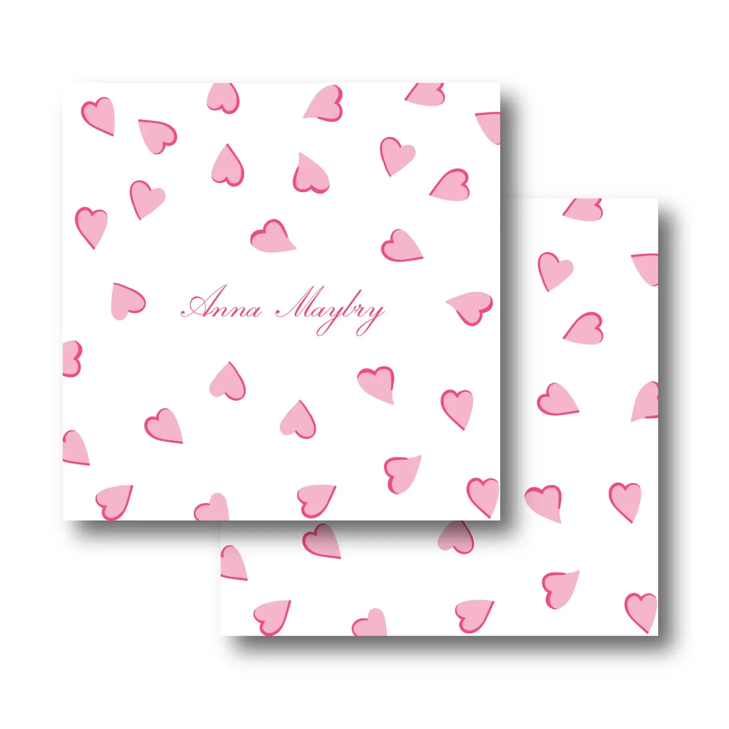 Happy Hearts Pink Calling Card