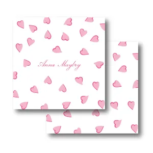 Happy Hearts Pink Calling Card