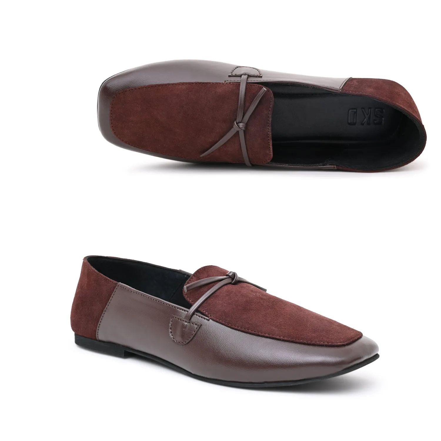 Hazel Brown Loafers For Women