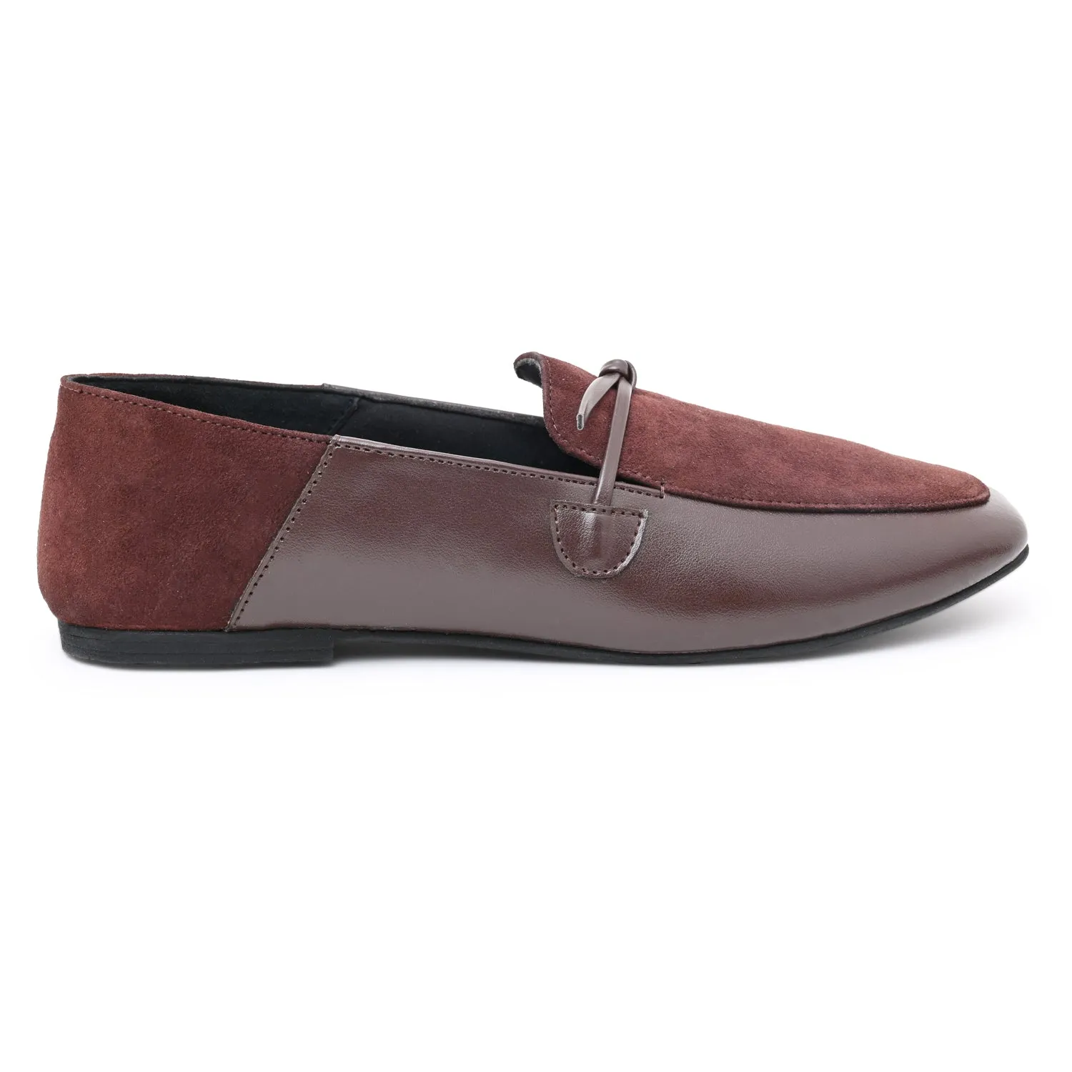 Hazel Brown Loafers For Women