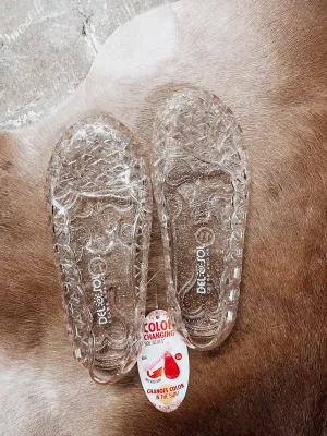 Heart Jelly Slip On Pink