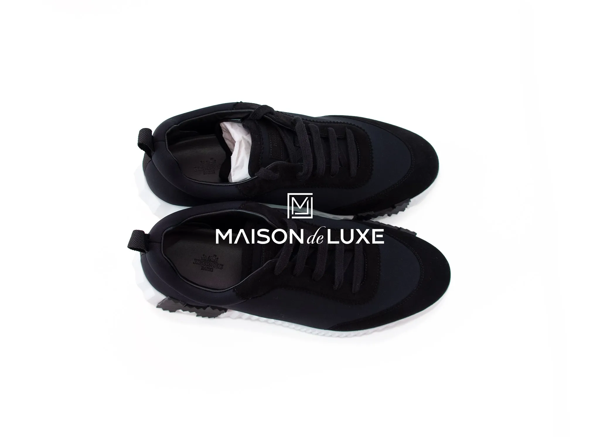 Hermes Men's Black Bouncing 43.5 Sneaker Shoes