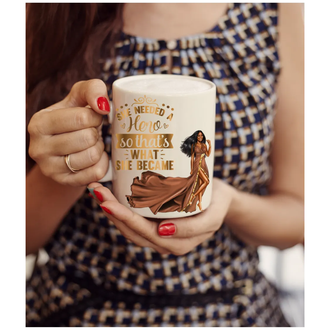 Hero 15 oz Mug | Coffee or Tea | Drinking | Hot or Cold | Beverage | Gold Motivation