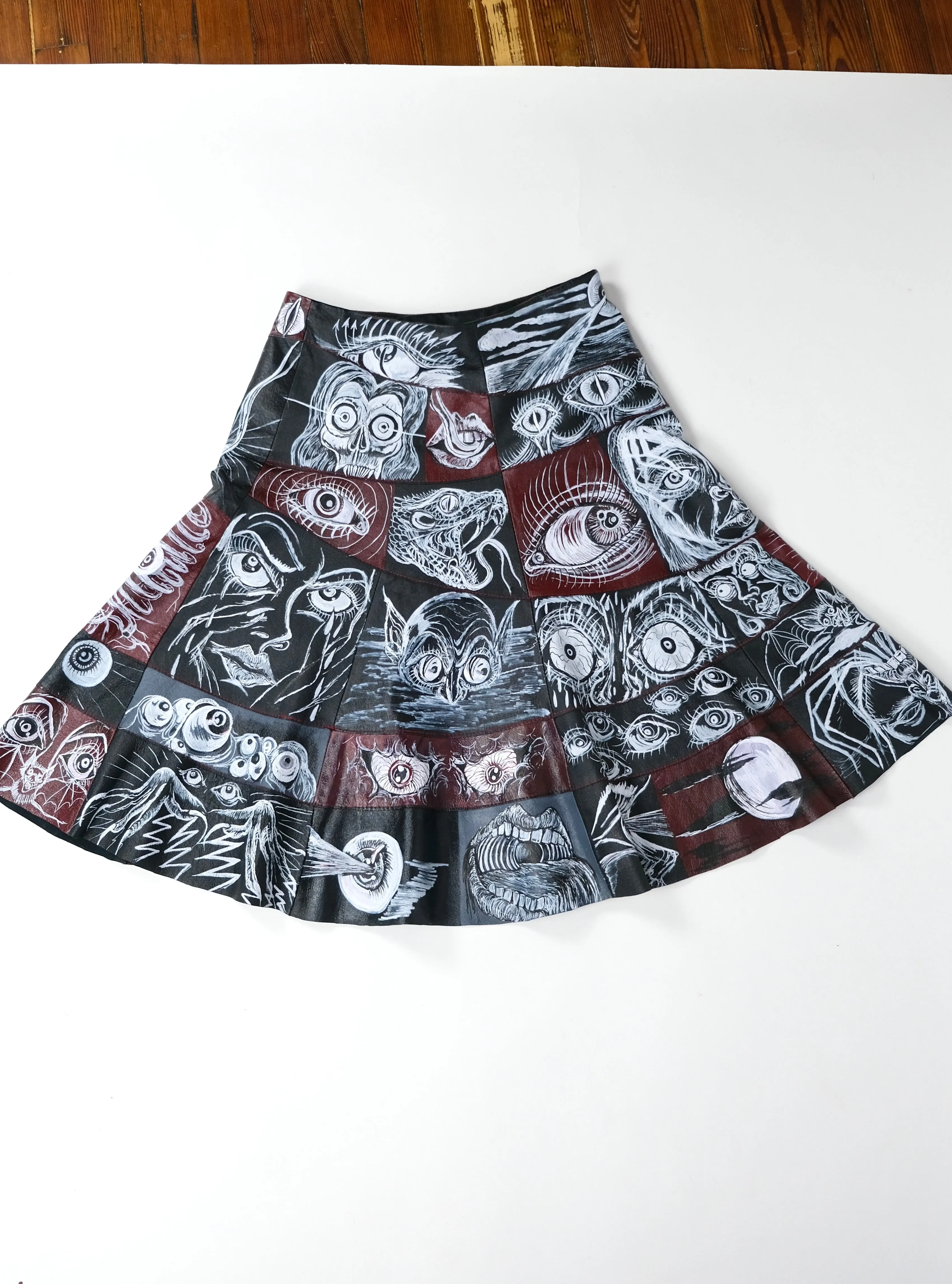 Horror Comic Patchwork Skirt