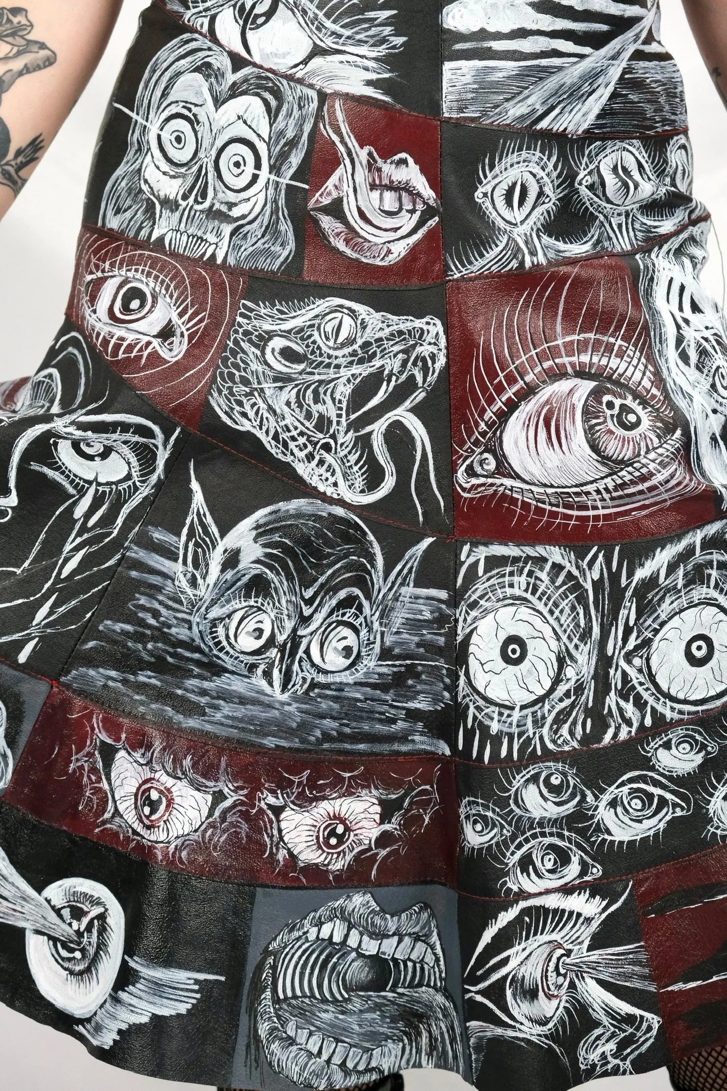 Horror Comic Patchwork Skirt