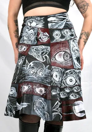 Horror Comic Patchwork Skirt