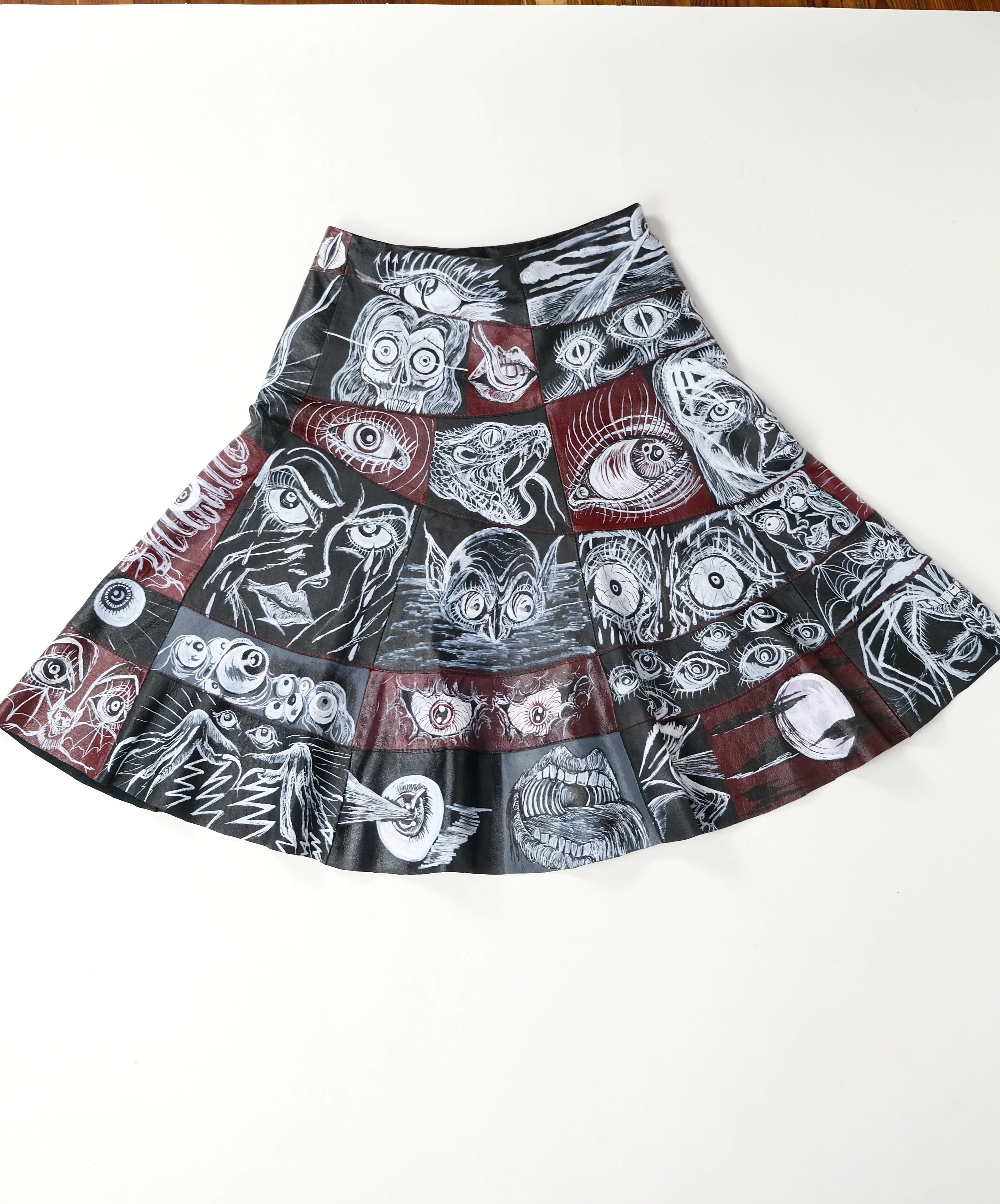 Horror Comic Patchwork Skirt