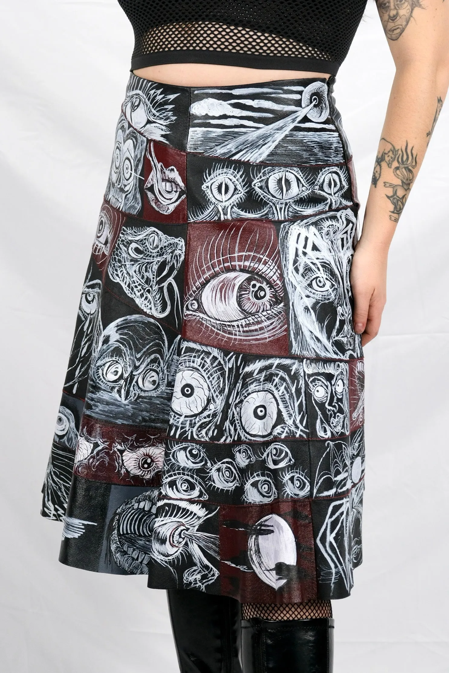 Horror Comic Patchwork Skirt