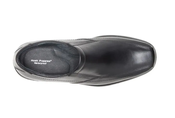 Hush Puppies Black Leather Slip-ons Rainmaker 10867
