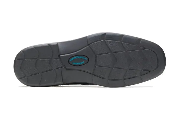Hush Puppies Black Leather Slip-ons Rainmaker 10867