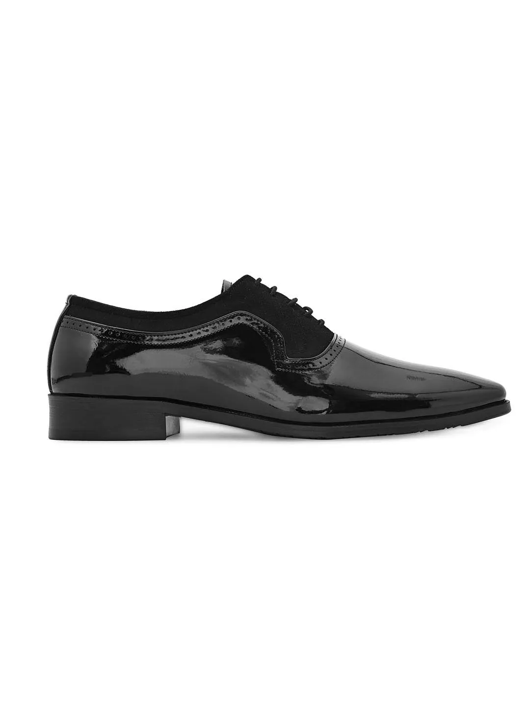 Hydes N Hues Men Black Solid Formal Derbys