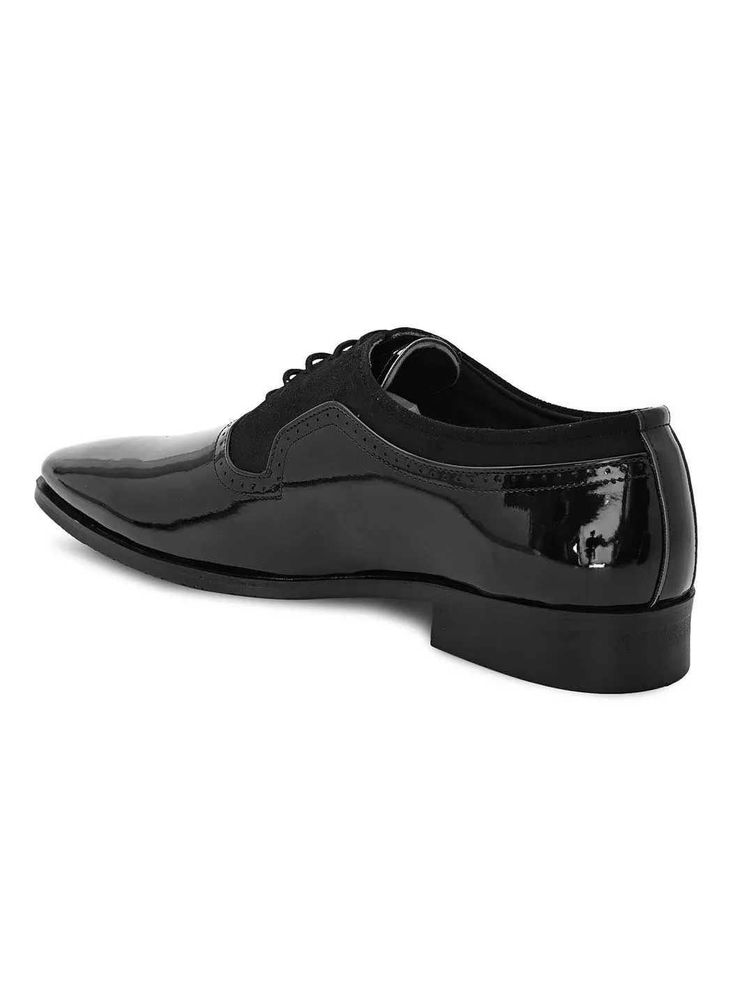Hydes N Hues Men Black Solid Formal Derbys