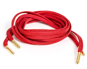 Imperial Red Flat Shoelaces Steel Tip