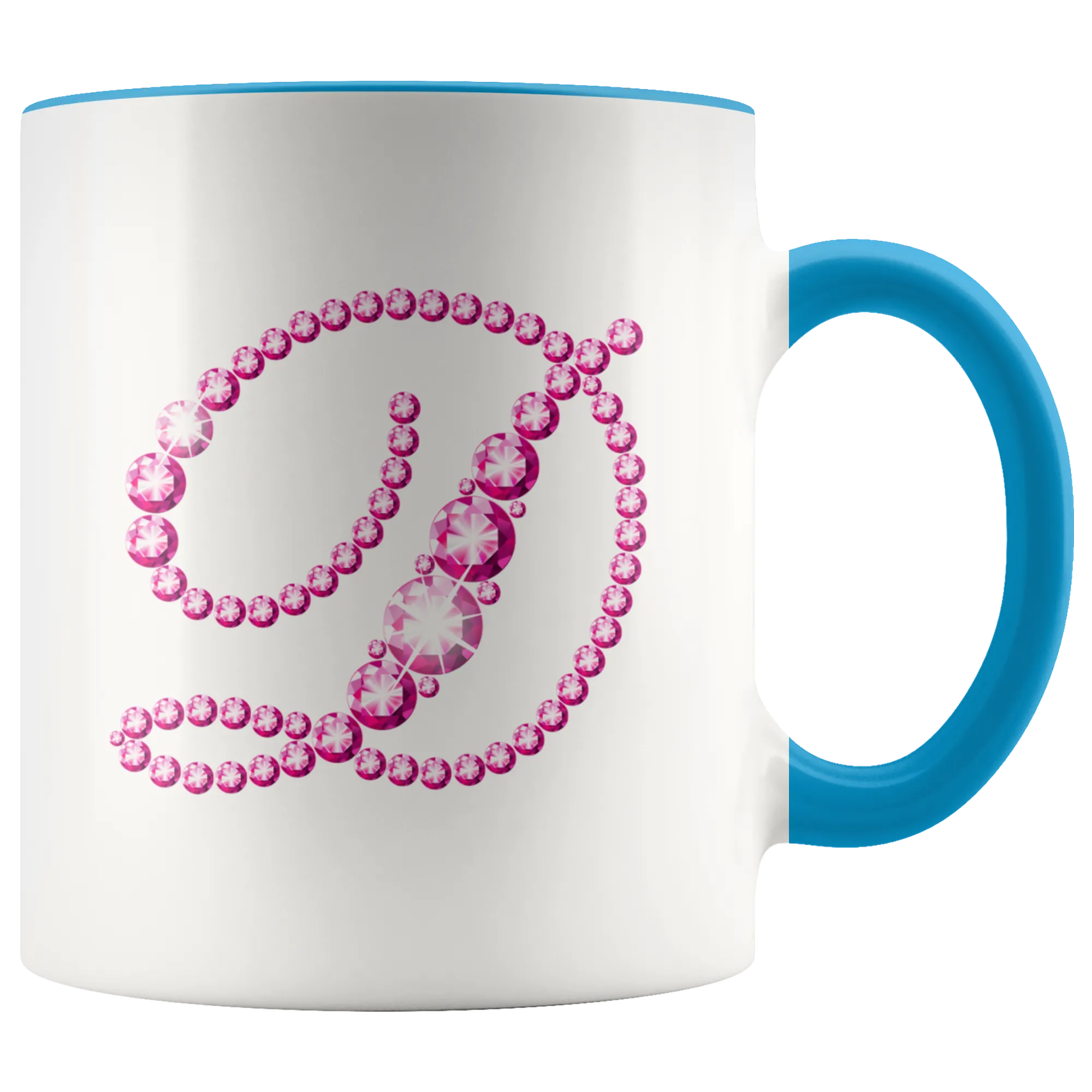 Initial D | Monogram Coffee Mug | Custom Letter Mug | Bling Style | Initial Letter Cup