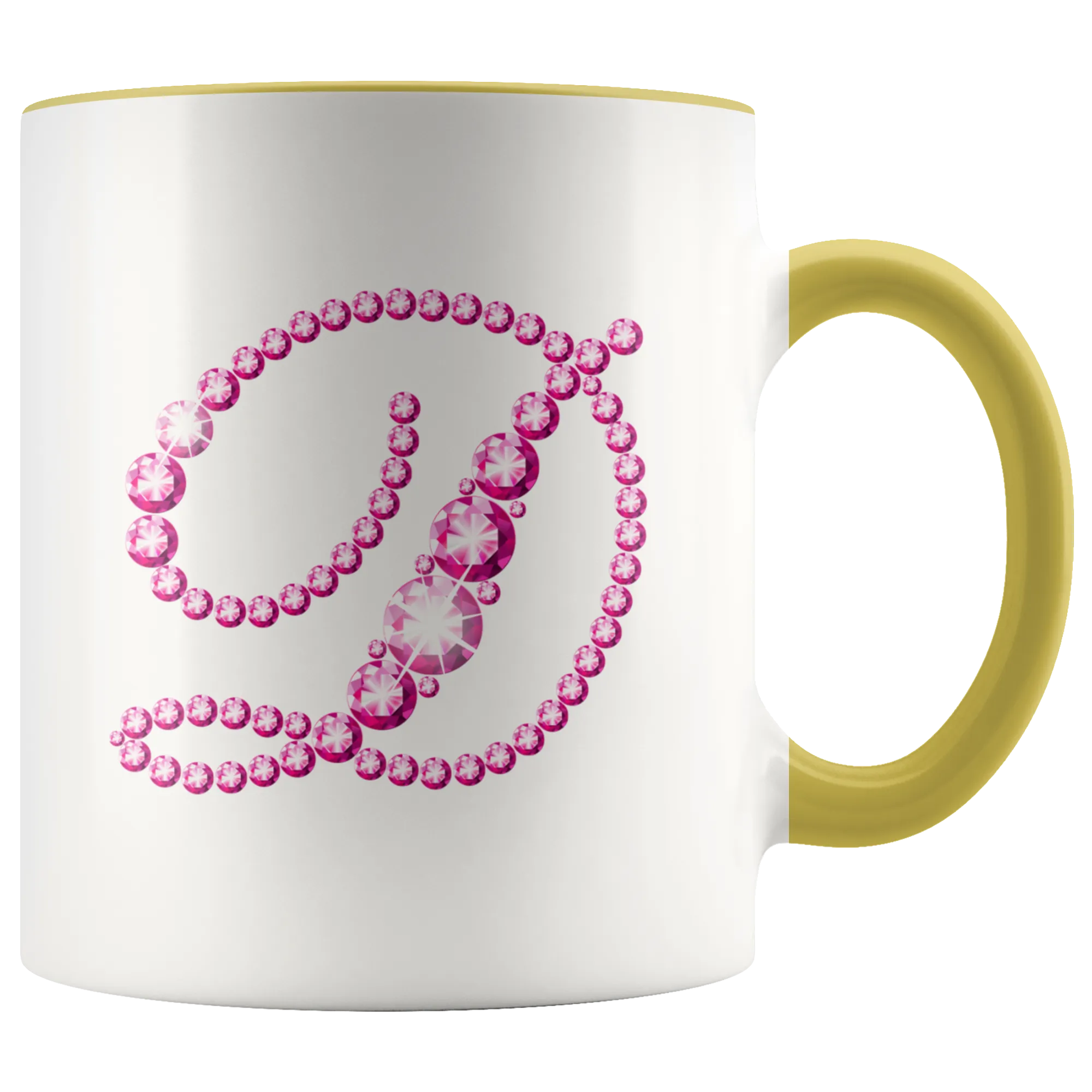 Initial D | Monogram Coffee Mug | Custom Letter Mug | Bling Style | Initial Letter Cup