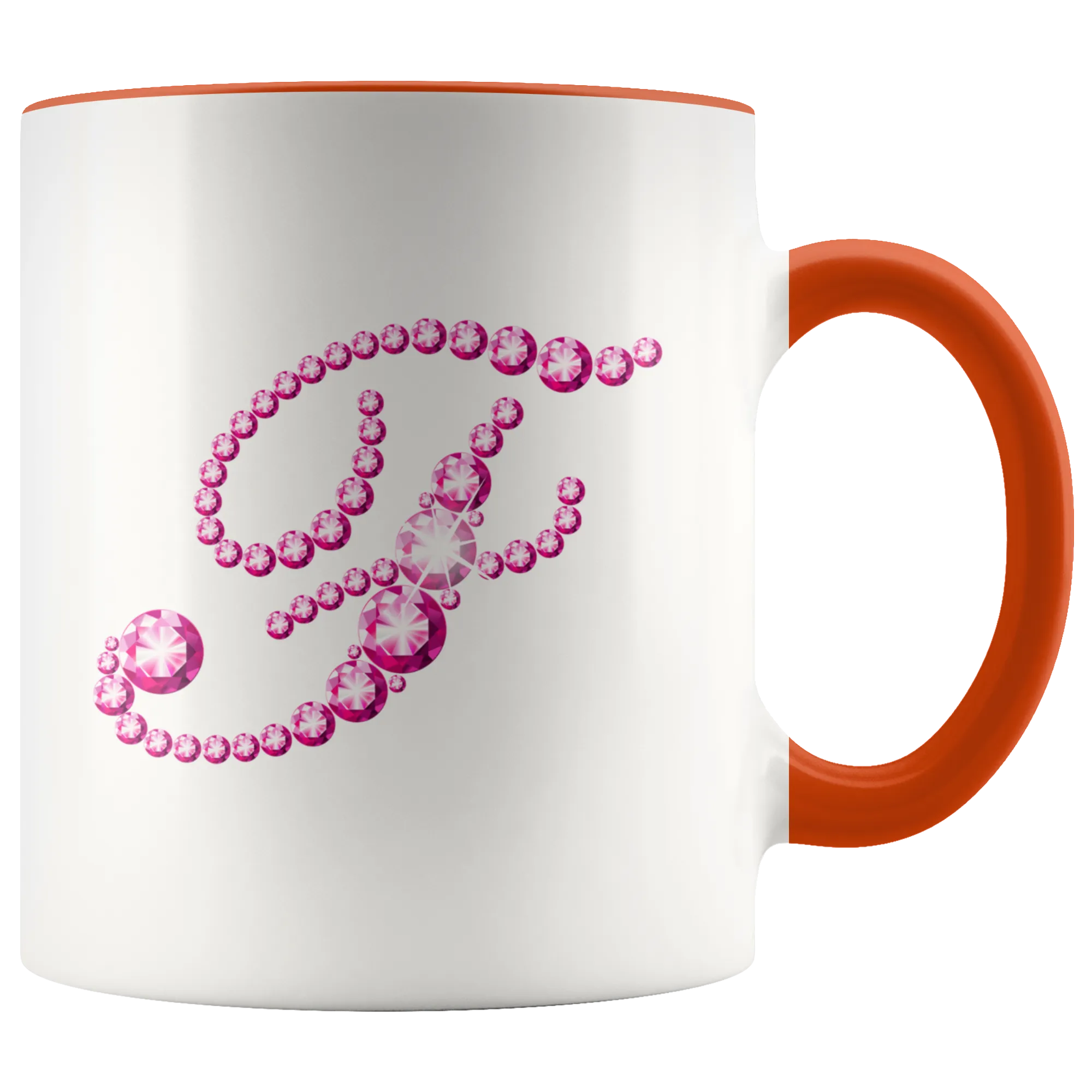Initial F | Monogram Coffee Mug | Custom Letter Mug | Bling Style | Initial Letter Cup