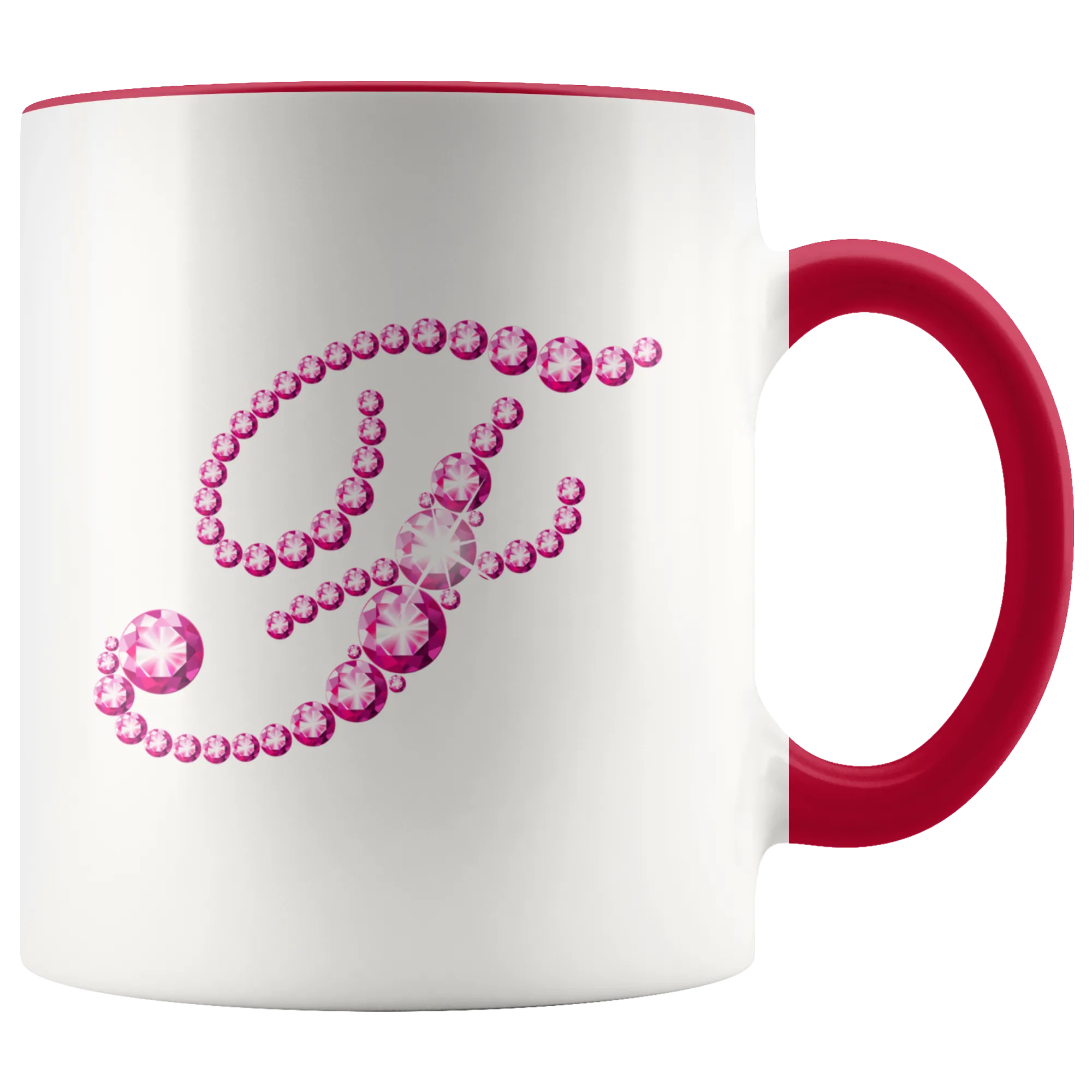 Initial F | Monogram Coffee Mug | Custom Letter Mug | Bling Style | Initial Letter Cup