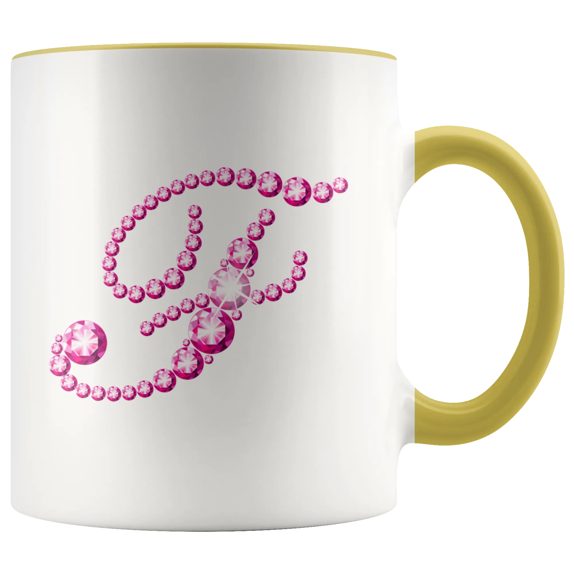 Initial F | Monogram Coffee Mug | Custom Letter Mug | Bling Style | Initial Letter Cup